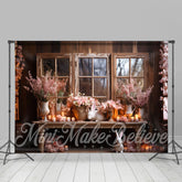 Rosa Blume Hase Holz Schreibtisch Fenster Ostern Hintergrund